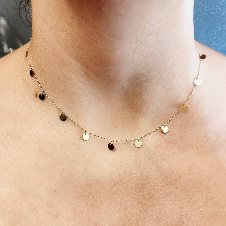 Gold Charms Necklace  - 18K Gold