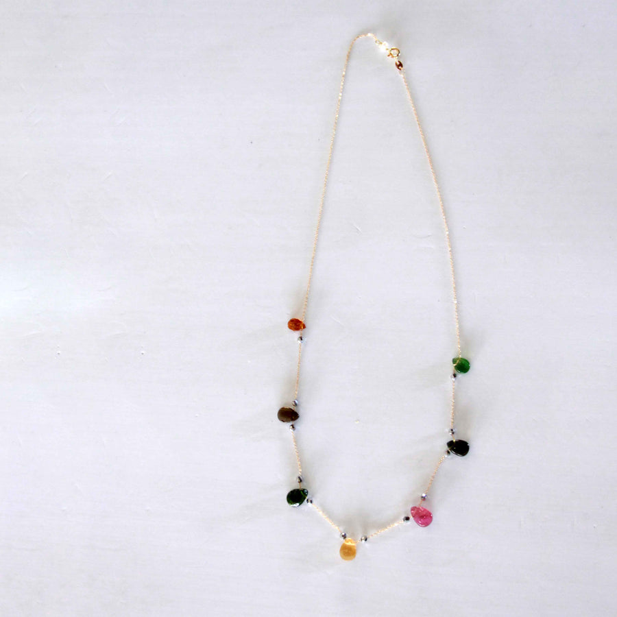 Multi-stone necklace | Colorful gemstone necklace