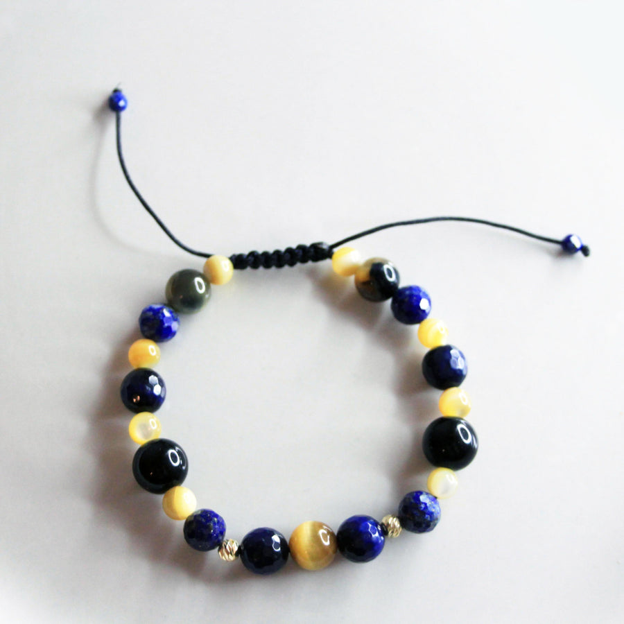 Starry Night Stone Bracelet 18K Gold - For Her