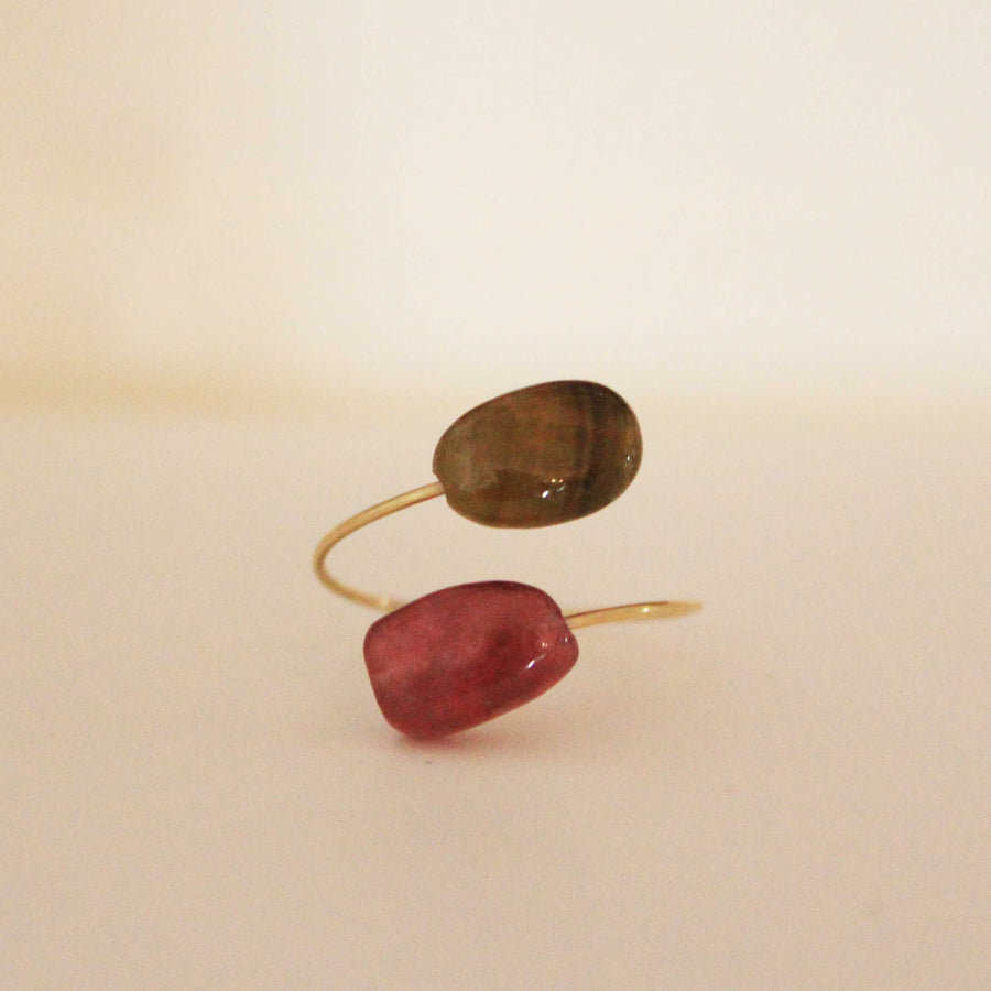 Tourmaline Stones Ring 18K Gold