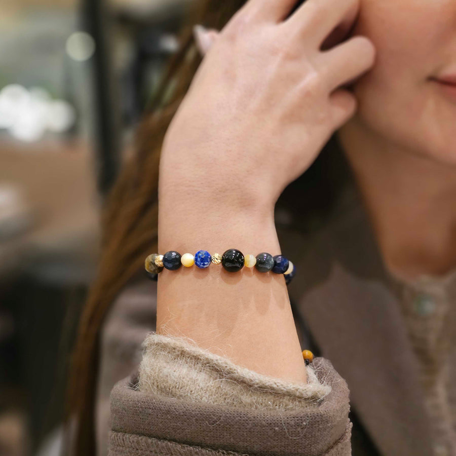 Starry Night Stone Bracelet 18K Gold - For Her