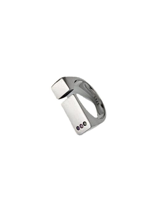 Square Silver Ring - A 925 Sterling Silver Geometric Ring