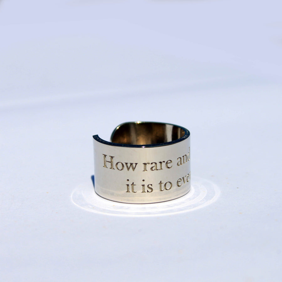 Engraved Cigar Ring - English Font