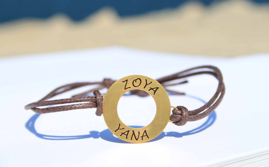 Personalized Gold Washer Bracelet For Men and Women NeoCityGarden