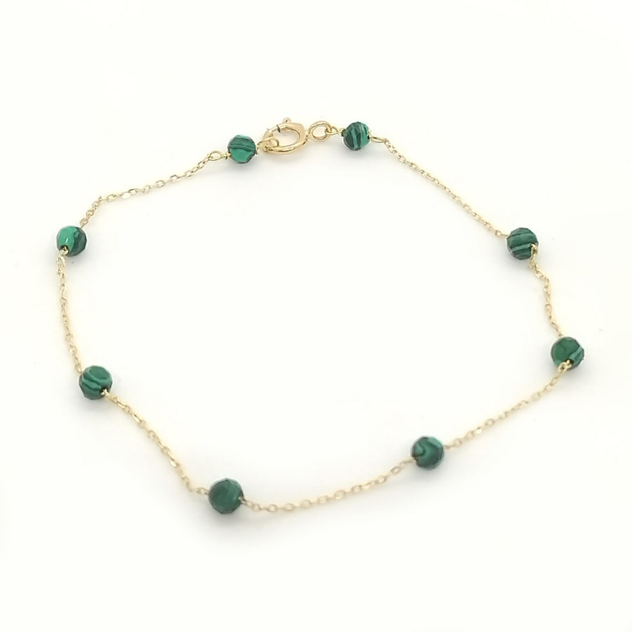 Malachite Bracelet 18K Gold | green malachite bracelet | real malachite bracelet