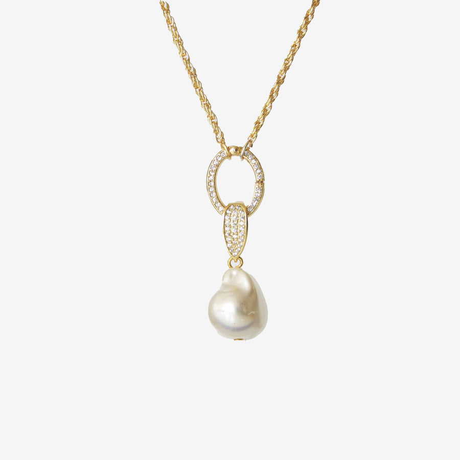 Real Pearl Pendant Necklace